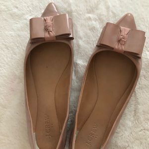 Jcrew factory nude bow flats size 7.5